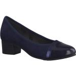 Chaussures trotteurs Jana bleues en textile à bouts ronds avec un talon entre 3 et 5cm look casual pour femme 