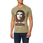 T-shirts kaki à manches courtes Che Guevara lavable en machine à manches courtes Taille XXL look fashion pour homme en promo 