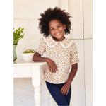 Chemises Vertbaudet blanches à fleurs en coton col claudine Taille 8 ans pour fille de la boutique en ligne Vertbaudet.fr 