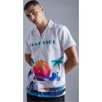 Chemise à manches courtes et slogan Miami Vice homme - blanc - S, blanc