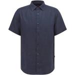 Chemises de créateur HUGO BOSS BOSS bleus foncé à manches courtes à manches courtes pour homme 