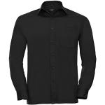 Chemise à manches longues en popeline Russell Collection pour homme (Tour de cou 47cm) (Noir)