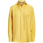 Chemises jaunes en lin Taille XL classiques pour femme 