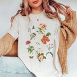 Chemises vintage roses à fleurs en coton Tailles uniques pour femme 