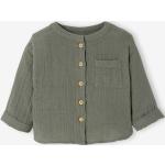 Chemises Vertbaudet vert foncé en coton à col mao Taille 18 mois pour bébé de la boutique en ligne Vertbaudet.fr 