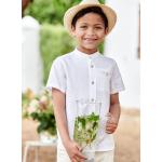 Chemises Vertbaudet blanches à col mao pour garçon de la boutique en ligne Vertbaudet.fr 