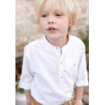 Chemises Vertbaudet blanches à col mao Taille 6 ans pour garçon de la boutique en ligne Vertbaudet.fr 