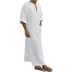 Chemises blanches à carreaux sans repassage à manches longues à col en V Taille L look fashion pour femme 