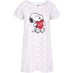 Chemises de nuit blanches à manches courtes Snoopy Taille XL look fashion pour femme 