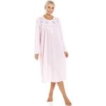 Chemises de nuit longues Camille rose pastel lavable en machine Taille 3 XL classiques pour femme 