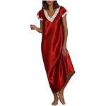Nuisettes en dentelle de soirée rouges en fil filet Taille 5 XL plus size look sexy pour femme 