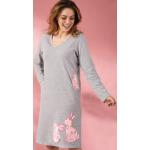 Chemises de nuit pour la Saint-Valentin grises à imprimé animal à motif lapins pour femme 