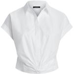 Chemises de créateur Ralph Lauren blanches en popeline à manches courtes Taille XXL look casual pour femme 