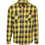 Chemises Urban Classics jaunes à carreaux en coton à carreaux Taille 5 XL look streetwear pour homme 
