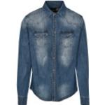 Chemises en jean Brandit bleues Taille 5 XL look fashion pour homme 