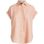 Chemises de créateur Ralph Lauren rose pastel en lin à manches courtes Taille L pour femme 