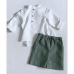 Chemises blanches en lin Pays en lin look fashion pour garçon de la boutique en ligne Etsy.com 