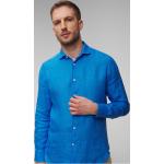 Chemises bleues en lin pour homme 