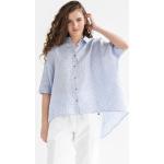 Chemises vichy bleues en lin oeko-tex Taille XS pour femme 