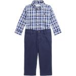 Pantalons chino de créateur Ralph Lauren Polo Ralph Lauren bleus en popeline enfant 