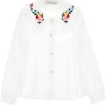 Chemises Monnalisa blanc crème en viscose Taille 11 ans pour fille en promo de la boutique en ligne Monnalisa.com/fr 
