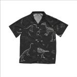 Chemises hawaiennes à motif dinosaures à manches courtes 