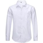Chemises blanches en velours sans repassage à manches longues Taille S look casual pour homme 