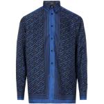 Chemises de créateur Versace bleues pour homme 