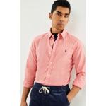 Chemises cintrées de créateur Ralph Lauren Polo Ralph Lauren roses en popeline stretch Taille L en promo 