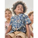 Chemises hawaiennes Vertbaudet bleues en coton pour garçon en promo de la boutique en ligne Vertbaudet.fr 
