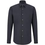 Chemises de créateur HUGO BOSS BOSS noires à rayures en coton stretch à manches longues Taille XS look business pour homme 