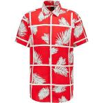 Vêtements de créateur HUGO BOSS BOSS rouges à motif palmier à manches courtes look fashion pour homme 