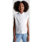 Chemises Calvin Klein blanches à logo en lyocell éco-responsable de créateur Taille 12 ans pour fille de la boutique en ligne Calvinklein.fr 