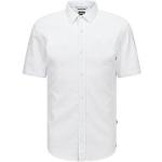 Chemises oxford de créateur HUGO BOSS BOSS blanches bio éco-responsable à manches courtes pour homme 
