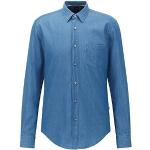 Chemises de créateur HUGO BOSS BOSS bleu indigo bio à manches longues look casual pour homme 