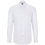 Chemises cintrées de créateur HUGO BOSS BOSS blanches à rayures en coton à motif Autriche éco-responsable à manches longues Taille XS pour homme 