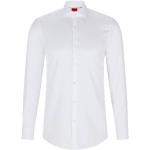 Chemises cintrées blanches en coton à manches longues pour homme 