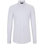 Chemises cintrées de créateur HUGO BOSS BOSS blanches en coton mélangé stretch à manches longues pour homme 