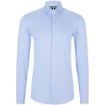 Chemises cintrées de créateur HUGO BOSS BOSS bleus clairs en coton mélangé stretch à manches longues Taille M pour homme 