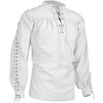 Chemises en jean de soirée blanches imprimé africain à paillettes à motif Afrique à manches longues à col en V Taille 5 XL steampunk pour homme 