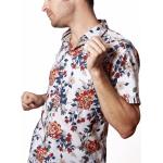 Chemises oxford blanches à fleurs à motif fleurs Taille XXL pour homme 