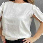 Chemises blanches en lin pour femme 
