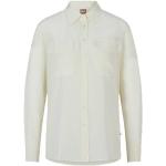 Chemises de créateur HUGO BOSS BOSS blanches en cuir en soie Taille M look business pour femme 