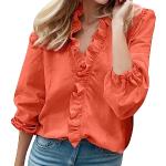 Robes de bal longues orange en dentelle à paillettes à manches longues Taille 3 XL plus size look gothique pour femme 