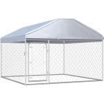 Chenil extérieur cage enclos parc animaux chien extérieur avec toit pour chiens 200 x 200 x 135 cm 02_0000452