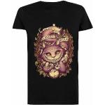 Cheshire Cat T-Shirt Femme Noir Eco-Friendly Tee