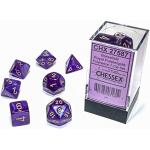Chessex Borealis Royal Purple Luminary Dice Set Bo