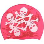 Bonnets de bain roses à motif têtes de mort Tailles uniques pour femme 
