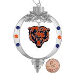 Décorations de Noël argentées en métal Chicago Bears 