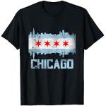 T-shirts I love noirs à motif Chicago Taille S look fashion pour homme 